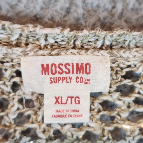 Mossimo Open Front Cardigan Womens XL/TG Beige Knitwear Long Sleeve‎ BohoChic - Picture 5 of 6
